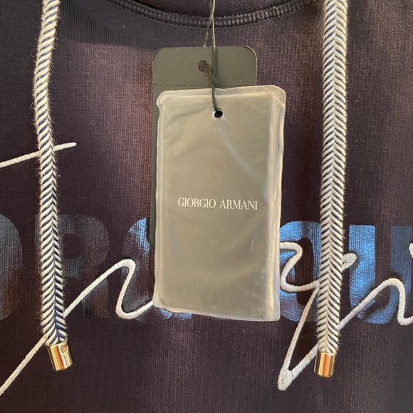 NWT Giorgio Armani “Gorgeous” Black Sweatshirt size EU 42 - Picture 5 of 10